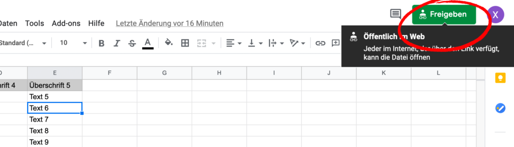 Mit dem Excel von Google verwalte ich einige Daten, die ich per JSON in mein Smart Home System hole und über die Visualisierung ausgebe. Wie du eine Google Spreadsheet Tabelle als JSON auslesen kannst, zeige ich dir in diesem Artikel.